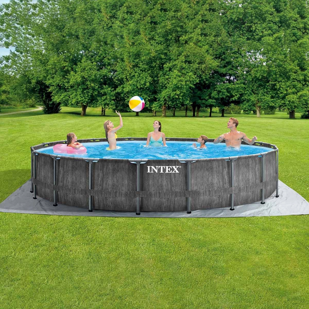 Piscine Hors-sol Baltik Ø5,49 X 1,22 Intex 2 Piscine Hors-sol Baltik Ø5,49 X 1,22 Intex – Image 2