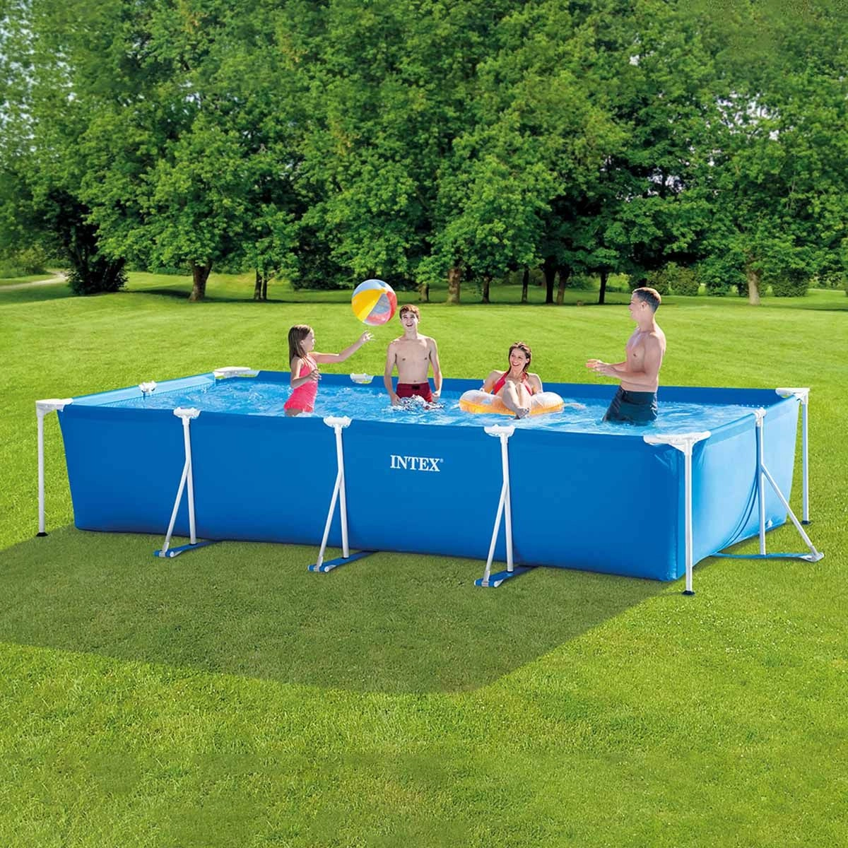 Piscine Hors-sol Metal Frame 4,5 X 2,2 X 0,84 M Intex 2 Piscine Hors-sol Metal Frame 4,5 X 2,2 X 0,84 M Intex – Image 2